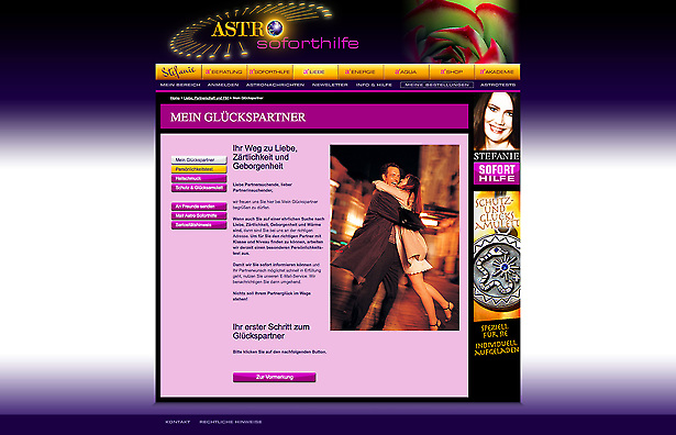 a'ZAZZ Astro Media - Screen Website von Tomm Everett