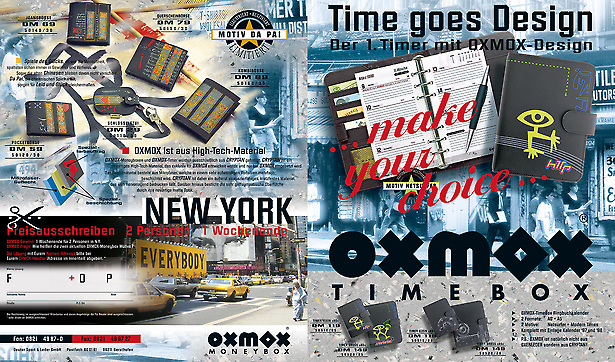 Oxmox Timebox - Händler-Flyer im Format A2 als Zeitungsbeilage von Tomm Everett