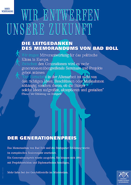 Sozialministerium <br> Baden Württemberg - Plakat 'Wir entwerfen unsere Zukunft' von Tomm Everett